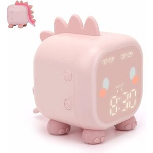 PESCE Kids Alarm Clock, Digital Alarm Clock for Kids Bedroom, Cute Dinosaur Bedside Clock Children's Sleep Trainier, Wake Up Light & Night Light with usb