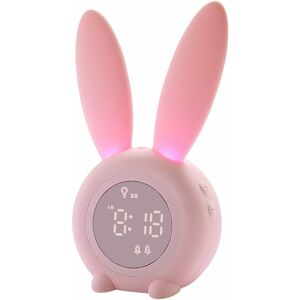LANGRAY Kids Alarm Clock for Kids, Kids Alarm Clocks for Girls Bedroom, Kids Night Light, 5 Ring Tones, Touch Control & Snooze with 2000mAh Rechargeable Kids