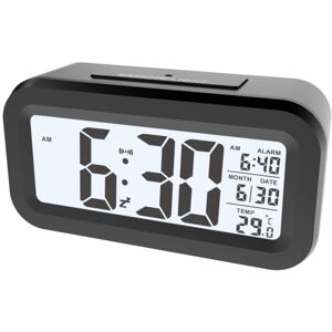 Cyslmuk - 1pc Black Digital Alarm Clock Morning Wake Up, Digital Clock Battery Operated Alarm Clock Silent for Kids Adults Large led Display Cyslmuk - 1pc Black Digital Alarm Clock Morning Wake Up, Digital Clock Battery Operated Alarm Clock Silent for Kids Adults Large led Display
