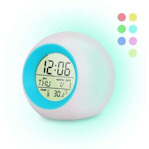 Coavas - led Alarm Clock for Kids, 7 Color led Light Alarm Clock, 12/24 Hour Digital Clock, 8 Wake Up Ringtones, Luminous Alarm Clock with Date and Coavas - led Alarm Clock for Kids, 7 Color led Light Alarm Clock, 12/24 Hour Digital Clock, 8 Wake Up Ringtones, Luminous Alarm Clock with Date and