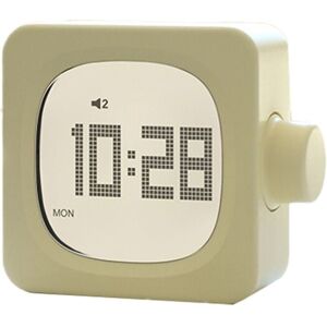 TLILY New Block Small Alarm Clock Novelty Student Bedroom Bedside Office Electronic Wake Up Lamp Charging Yellow TLILY New Block Small Alarm Clock Novelty Student Bedroom Bedside Office Electronic Wake Up Lamp Charging Yellow