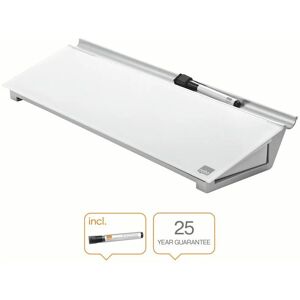 Desktop Whiteboard Pad Glass Non Magnetic 458x154mm Brilliant White 19 - White - Nobo