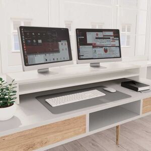 Monitor Stand White 100x24x13 cm Engineered Wood Vidaxl Monitor Stand White 100x24x13 cm Engineered Wood Vidaxl