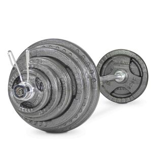BodyMax Olympic Cast Tri-Grip Weight Kit with 7ft Bar - 100kg / 145kg / 200kg...