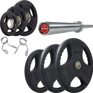 BodyMax Olympic Rubber Radial Weight Kit with 7ft Bar - 100kg, 150kg or 195kg...