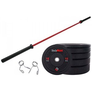 Bodymax 150kg Hi Impact Bumper Olympic Weight Set with Bar Bodymax 150kg Hi...