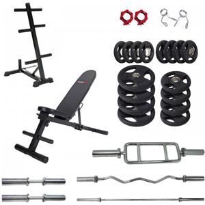 BodyMax Olympic Barbell Starter Set - 75kg Rubber BodyMax Olympic Barbell Starter Set - 75kg Rubber