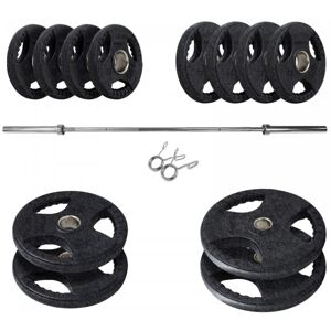 BodyMax Olympic Cast Tri-Grip Weight Kit with 6ft Bar - 70kg / 95kg / 115kg BodyMax Olympic Cast Tri-Grip Weight Kit with 6ft Bar - 70kg / 95kg / 115kg
