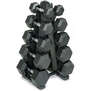 Taurus 5 Pair Hex Dumbbell Set with Rack (5-25kg) Taurus 5 Pair Hex Dumbbell Set with Rack (5-25kg)