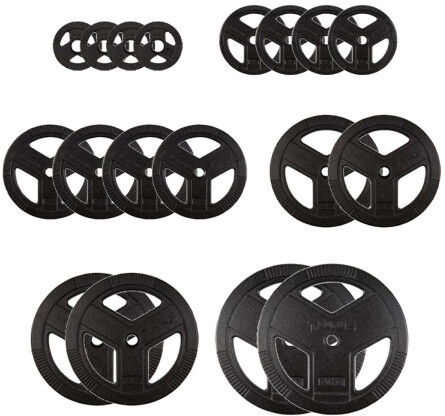 Taurus Premium Standard Cast Iron Weight Plates 125kg Set