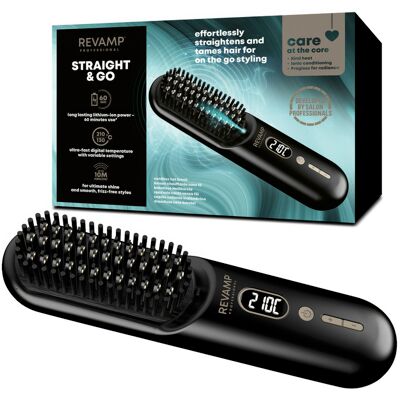 Revamp Cordless Straightening brush Black - Black Revamp Cordless Straightening brush Black - Black