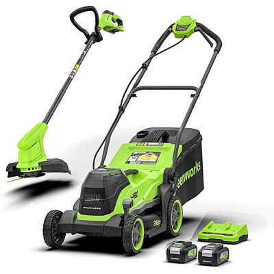 Greenworks 48V Lawnmower & Line Trimmer - Greenworks 48V Lawnmower & Line Trimmer -