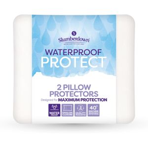 Slumberdown Pillow Protectors - 2 Pack White - - Size: PAIR White PAIR Slumberdown Pillow Protectors - 2 Pack White - - Size: PAIR White PAIR
