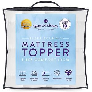 Slumberdown Deep Mattress Topper 10cm White - - Size: DOUBLE White Slumberdown Deep Mattress Topper 10cm White - - Size: DOUBLE White