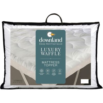 Downland Waffle Mattress Topper White - - Size: S KING White S KING Downland Waffle Mattress Topper White - - Size: S KING White S KING