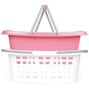 Beldray Set of 2 Laundry Baskets Pink Pink - Pink Beldray Set of 2 Laundry Baskets Pink Pink - Pink