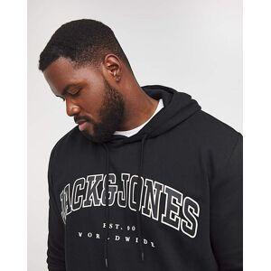 Jack & Jones Caleb Varity Hoodie - Black Black - - Size: 6XL(66) Black 6XL(66) male Jack & Jones Caleb Varity Hoodie - Black Black - - Size: 6XL(66) Black 6XL(66) male