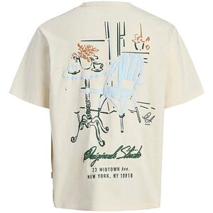 Jack & Jones Bedford Back Graphic T-Shirt Cream - - Size: 4XL(59) Cream 4XL(59) male Jack & Jones Bedford Back Graphic T-Shirt Cream - - Size: 4XL(59) Cream 4XL(59) male