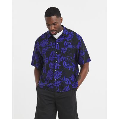 Vans Van Doren Printed Camp Shirt Black/Purple - - Size: M 38/40 Black/Purple M 38/40 male Vans Van Doren Printed Camp Shirt Black/Purple - - Size: M 38/40 Black/Purple M 38/40 male