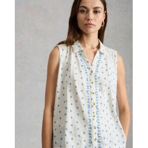 White Stuff Amy Emb Sleeveless Shirt Ivory Print - - Size: 18 Ivory Print 18 female White Stuff Amy Emb Sleeveless Shirt Ivory Print - - Size: 18 Ivory Print 18 female