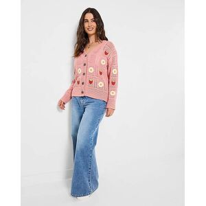 Joe Browns JB Emilia Embroidered Cardigan Pink Multi-Coloured - - Size: 22 Pink Multi-Coloured female Joe Browns JB Emilia Embroidered Cardigan Pink Multi-Coloured - - Size: 22 Pink Multi-Coloured female