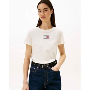 Tommy Jeans Embellished Flag T-Shirt White - - Size: 5XL White 5XL female Tommy Jeans Embellished Flag T-Shirt White - - Size: 5XL White 5XL female