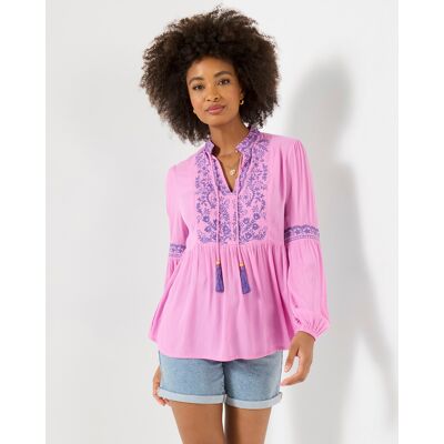 Joe Browns Essential Embroidered Summer Tunic Top Pink Multi-Coloured - - Size: 16 Pink Multi-Coloured 16 female Joe Browns Essential Embroidered Summer Tunic Top Pink Multi-Coloured - - Size: 16 Pink Multi-Coloured 16 female