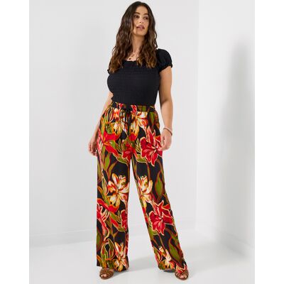 Joe Browns JB Paloma Floral Wide Leg Trousers Black Multi - - Size: 12 Black Multi 12 female Joe Browns JB Paloma Floral Wide Leg Trousers Black Multi - - Size: 12 Black Multi 12 female