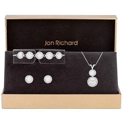 Jon Richard Halo Trio Set Silver - Silver Jon Richard Halo Trio Set Silver - Silver