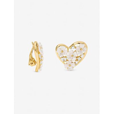 Jon Richard Gold Floral Heart Clip Earrings Gold - Gold Jon Richard Gold Floral Heart Clip Earrings Gold - Gold