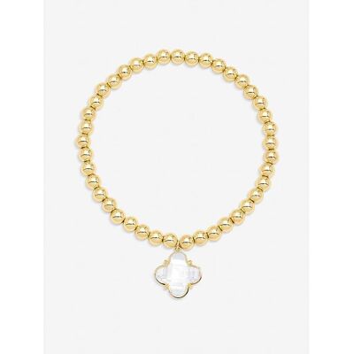 Jon Richard Gold Crystal Clover Stretch Bracelet Gold - Gold Jon Richard Gold Crystal Clover Stretch Bracelet Gold - Gold