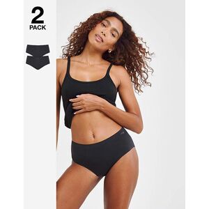 Sloggi 2Pk Zero One Midi Knicker Black Black - - Size: L Black female Sloggi 2Pk Zero One Midi Knicker Black Black - - Size: L Black female