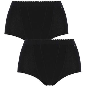 Sloggi 2Pk Control Maxi Knicker Blk, Wht Black - - Size: 14 Black Sloggi 2Pk Control Maxi Knicker Blk, Wht Black - - Size: 14 Black