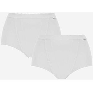 Sloggi 2Pk Control Maxi Knicker Blk, Wht White - - Size: 22 White Sloggi 2Pk Control Maxi Knicker Blk, Wht White - - Size: 22 White