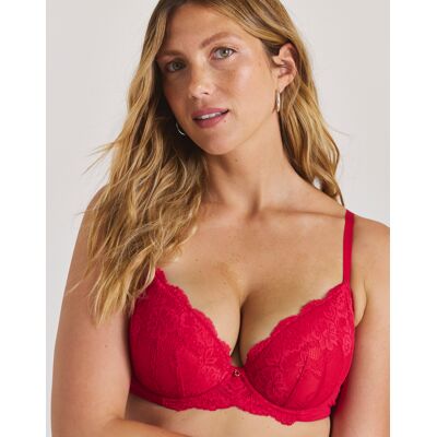 Ann Summers Sexy Lace Plunge Bra Red RED - - Size: 34E RED 34E Ann Summers Sexy Lace Plunge Bra Red RED - - Size: 34E RED 34E
