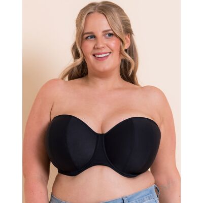 Curvy Kate Luxe Strapless Bra JET Black - - Size: 40FF JET Black 40FF Curvy Kate Luxe Strapless Bra JET Black - - Size: 40FF JET Black 40FF