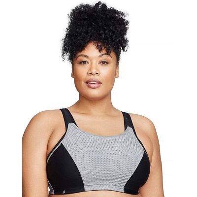 Glamorise 1166 Sport Bra Black/Grey - - Size: 42DD Black/Grey 42DD Glamorise 1166 Sport Bra Black/Grey - - Size: 42DD Black/Grey 42DD