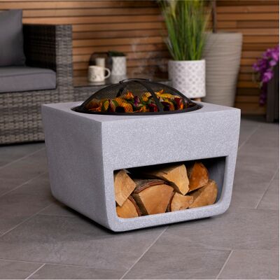 Charles Bentley Magnesium BBQ Firepit Grey - Grey Charles Bentley Magnesium BBQ Firepit Grey - Grey