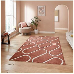 Catherine Lansfield Linear Curve Rug Terracotta - - Size: 120X170 Terracotta 120X170 Catherine Lansfield Linear Curve Rug Terracotta - - Size: 120X170 Terracotta 120X170