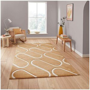 Catherine Lansfield Linear Curve Rug Ochre - - Size: 120X170 Ochre 120X170 Catherine Lansfield Linear Curve Rug Ochre - - Size: 120X170 Ochre 120X170