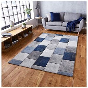 Think Rugs Block Colour Brooklyn Rug Grey/Blue - - Size: 160X220 Grey/Blue 160X220 Think Rugs Block Colour Brooklyn Rug Grey/Blue - - Size: 160X220 Grey/Blue 160X220