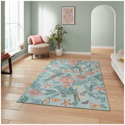 Catherine Lansfield Amaya Tropical Birds Green Rug - Rug Catherine Lansfield Amaya Tropical Birds Green Rug - Rug