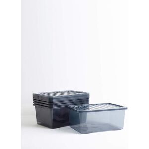 Wham Crystal 45L Grey Box And Lid 5pk Grey - Grey Wham Crystal 45L Grey Box And Lid 5pk Grey - Grey