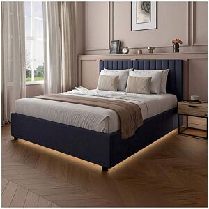 XR Living Maisie Fabric LED Ottoman Bed Navy - - Size: KINGSIZE Navy KINGSIZE XR Living Maisie Fabric LED Ottoman Bed Navy - - Size: KINGSIZE Navy KINGSIZE
