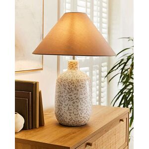 Searchlight Mae Floral Ceramic Lamp Cream - Cream Searchlight Mae Floral Ceramic Lamp Cream - Cream
