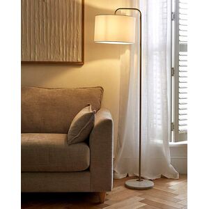 Searchlight Gallow Single Light Floor Lamp - Gold, White, Marble Base Searchlight Gallow Single Light Floor Lamp - Gold, White, Marble Base