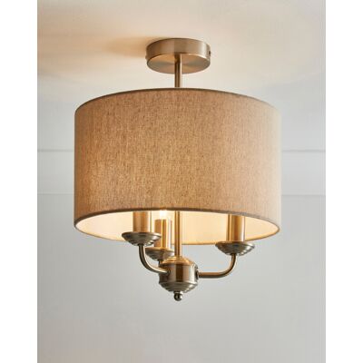Searchlight Fulford Brushed Ceiling Light Silver - Silver Searchlight Fulford Brushed Ceiling Light Silver - Silver