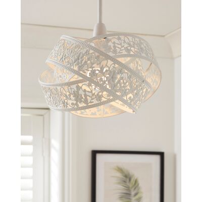 Searchlight Matte White Fretwork Shade White - White Searchlight Matte White Fretwork Shade White - White
