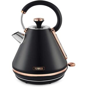 Tower Cavaletto 3kW 1.7L Pyramid Kettle Black - Black Tower Cavaletto 3kW 1.7L Pyramid Kettle Black - Black