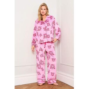 Jim Jam The Label Large Tiger Print Pyjama Set Pink - - Size: M Pink M female Jim Jam The Label Large Tiger Print Pyjama Set Pink - - Size: M Pink M female